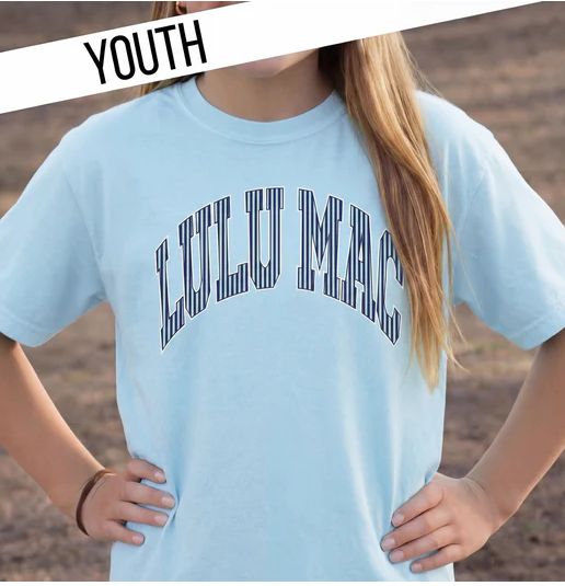 Youth Lulu Mac Short Sleeve T-Shirt - Chambray/ Stripe