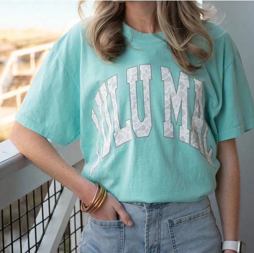 Lulu Mac Short Sleeve T-Shirt - Chalky Mint/ Camo