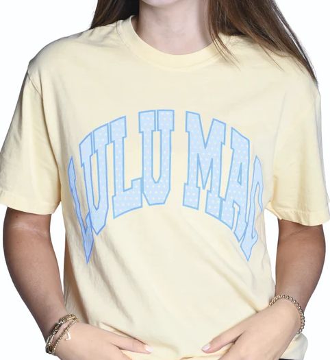 Lulu Mac Short Sleeve T-Shirt - Butter/ Dot