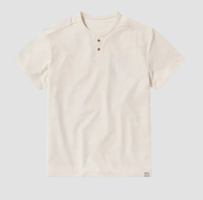 Max Comfort Henley Short Sleeve Tee - Oatmeal