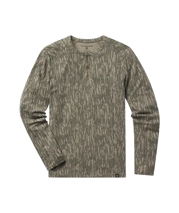 Max Comfort Henley Long Sleeve - Tree Bark