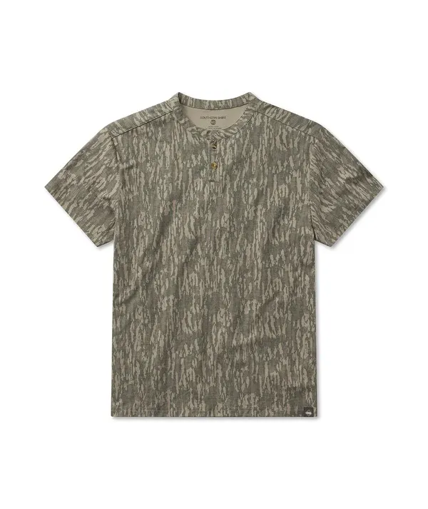 Max Comfort Henley Short Sleeve - Tree Bark