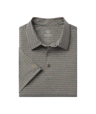Cahaba Heather Stripe Polo - Sequoia