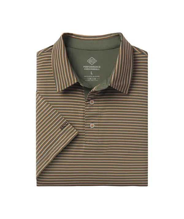 Crestline Stripe Polo - Marshland