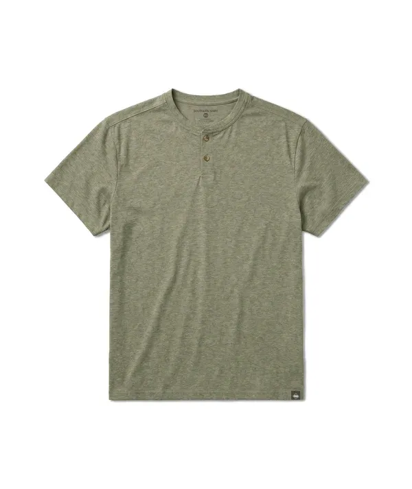 Max Comfort Short Sleeve Henley - Spanish Moss