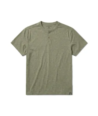 Max Comfort Short Sleeve Henley - Spanish Moss