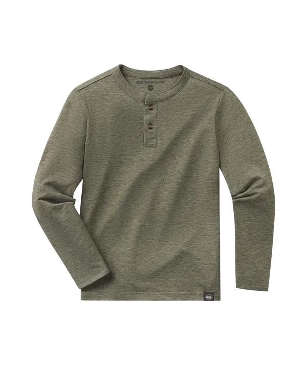 Max Comfort Henley Long Sleeve - Spanish Moss