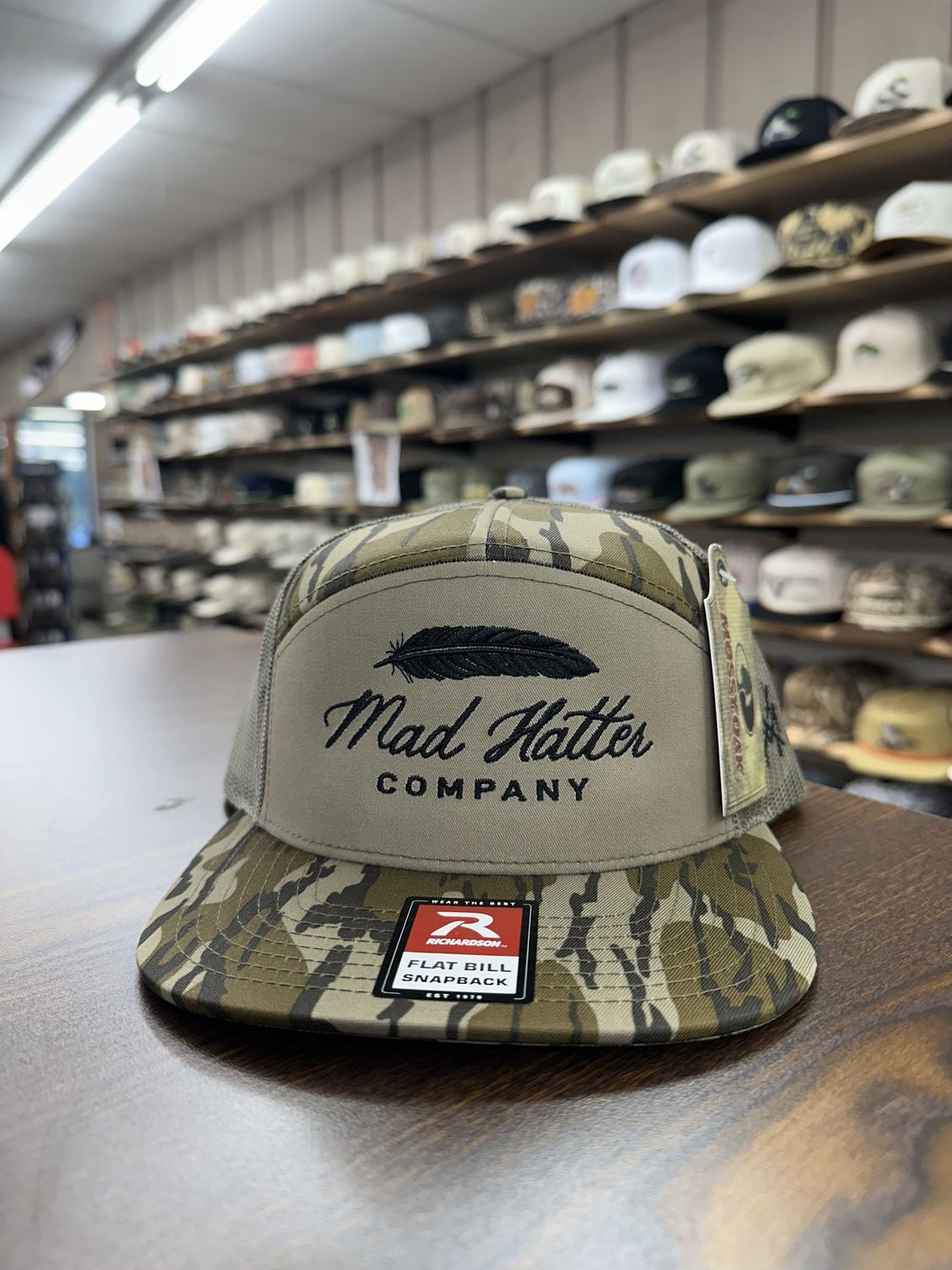 Feather 7 Panel Trucker Hat -  Bottomland