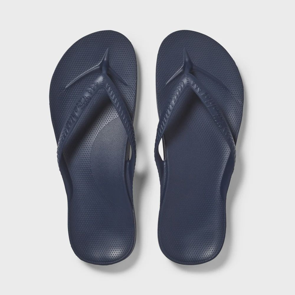 Arch Support Flip Flops - Navy