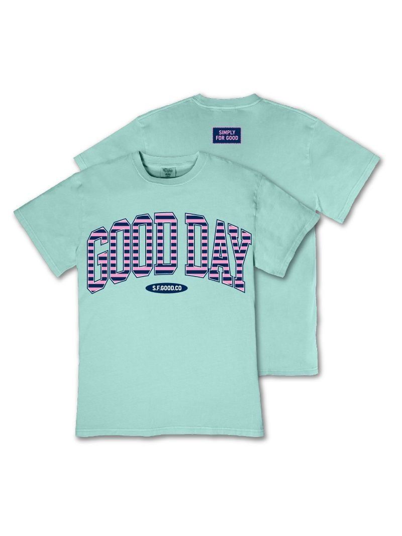 Good Day Front Graphic Short Sleeve T-Shirt - Tide Pool