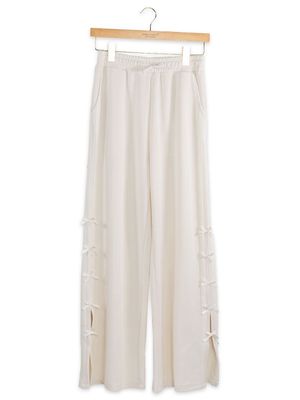 Bow Detail Lounge Pants - Ivory