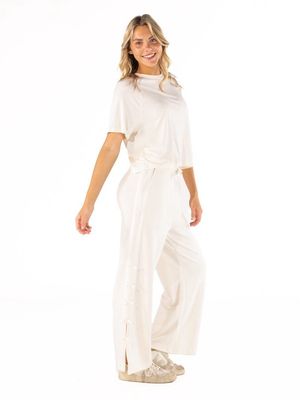 Bow Detail Lounge Pants - Ivory