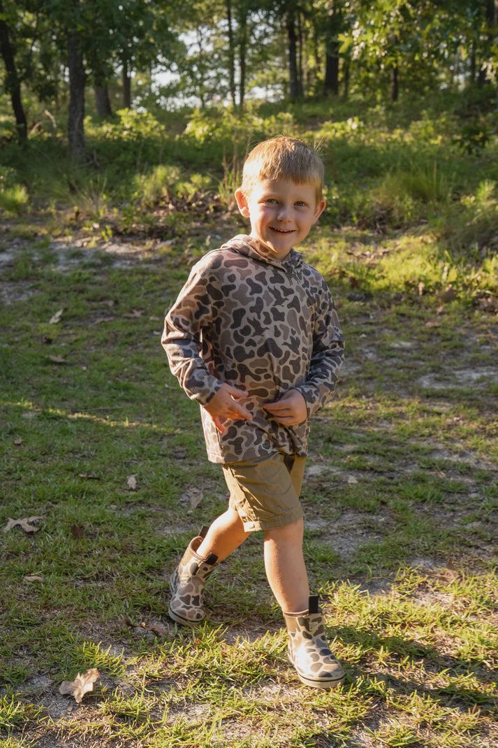 Youth Hooded Performance Shirt - Mosul Camo