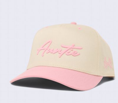 Auntie Snapback Hat - Pink / Natural