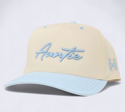 Auntie Snapback Hat - Powder Blue / Natural