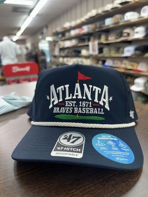 Atlanta Braves Navy Flagbound- 47 Hitch Hat