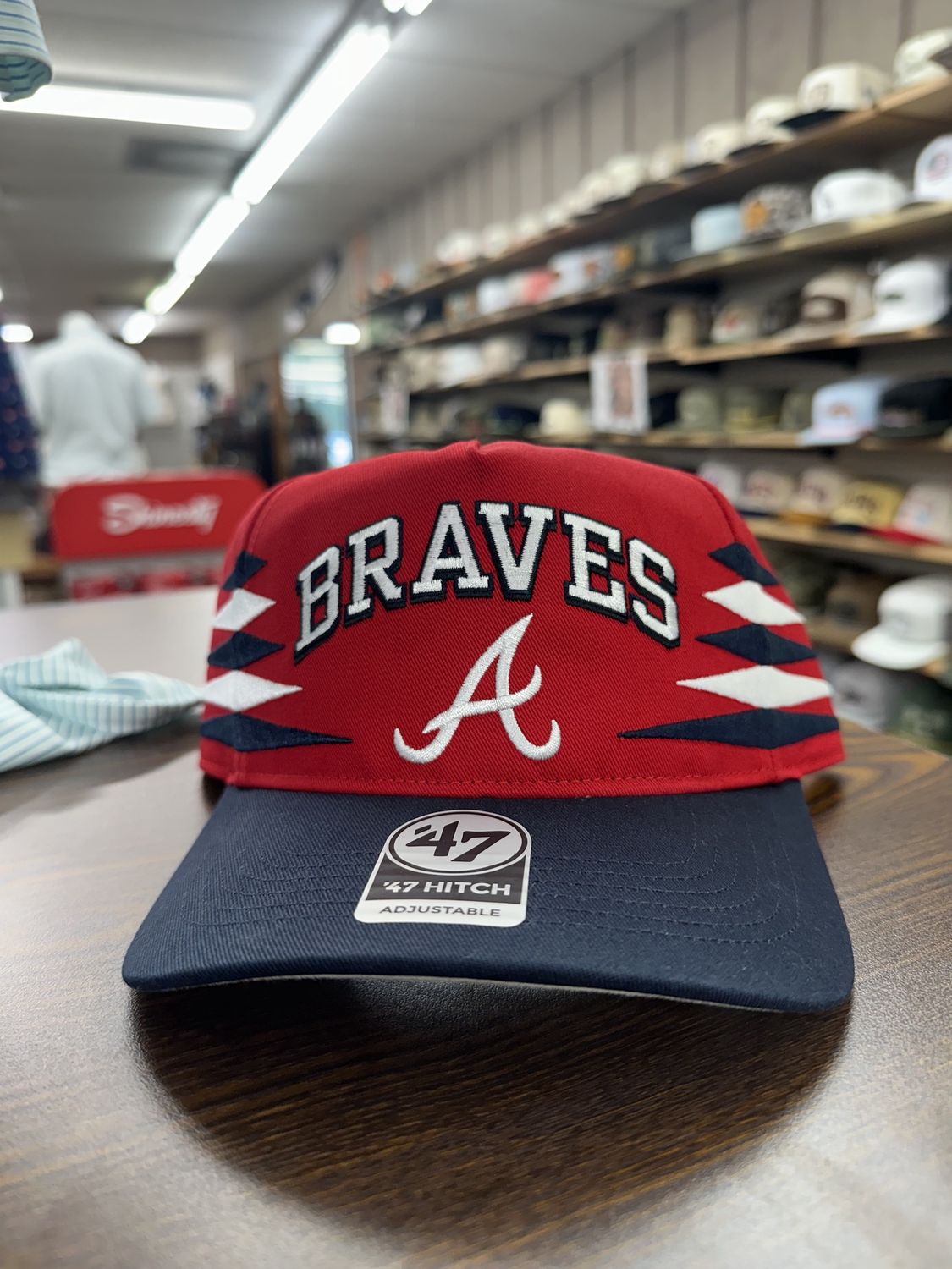 Atlanta Braves Red Diamond Cut 47 Hitch Hat