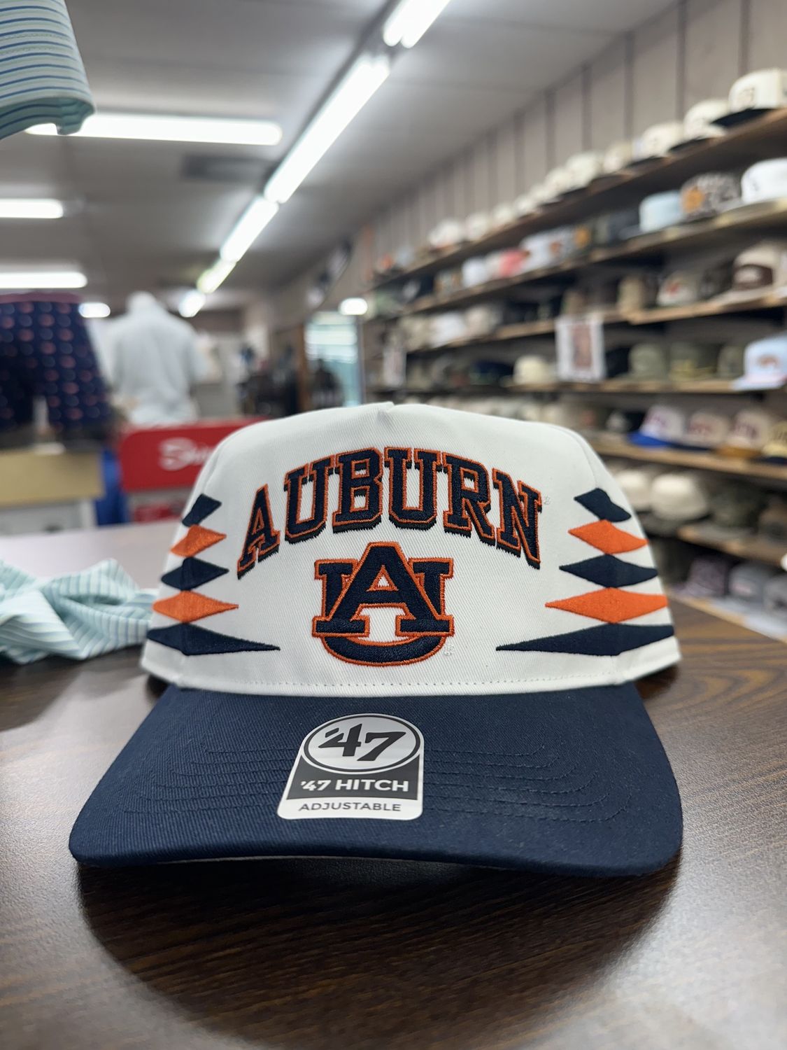 Auburn Tigers White Diamond Cut 47 Hitch Hat