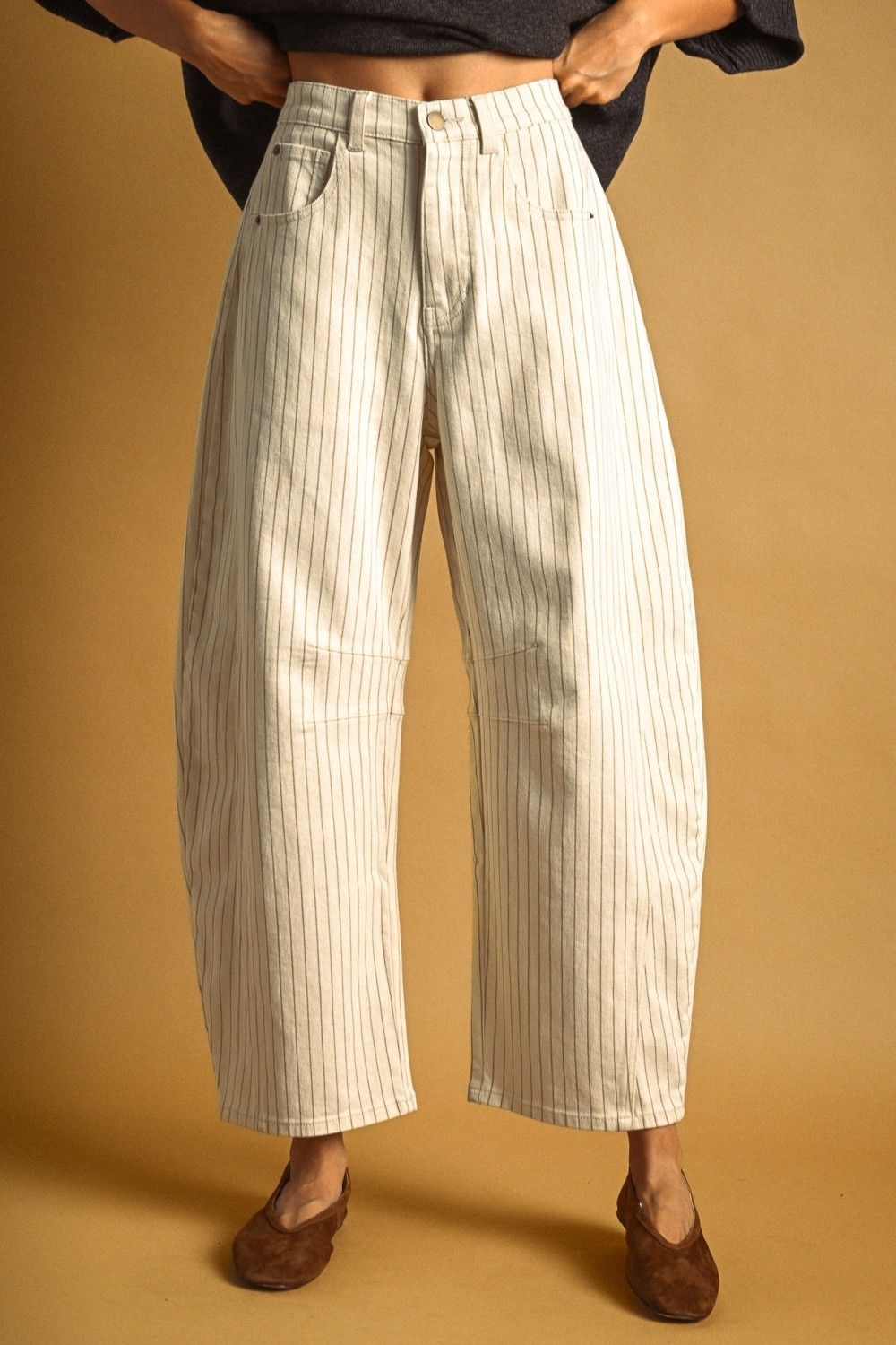 Letting Go Barrel Pants - Cream