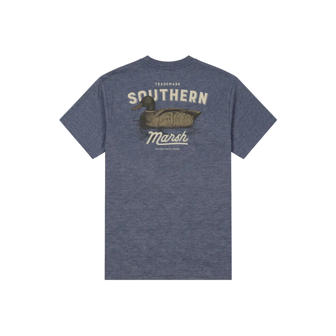 Seawash Short Sleeve Tee - Vintage Duck Decoy - In Position - Washed Navy