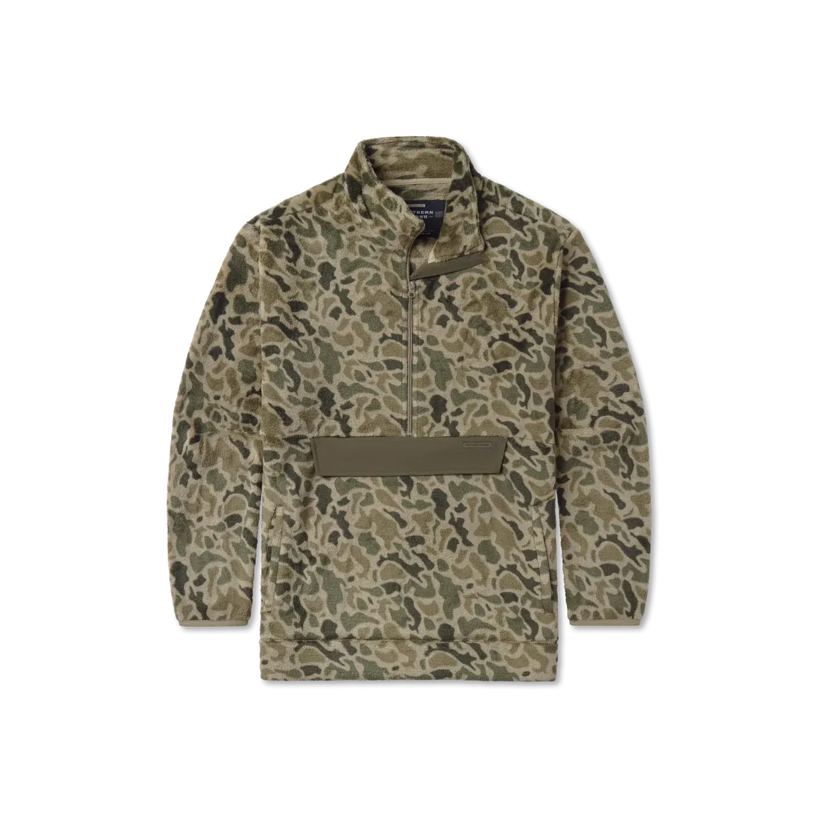 Wadsworth Fleece Pullover - Retro Camo - Dark Olive
