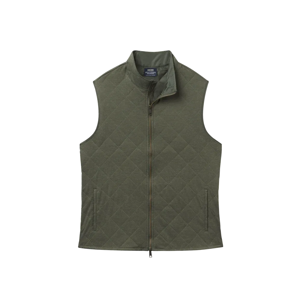Florence Quilted Vest - Dark Fern