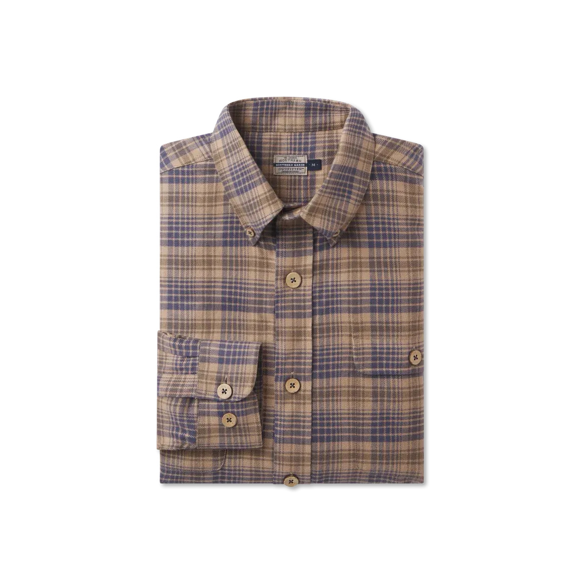 Myrtle Plaid Flannel - Burnt Taupe &amp; Slate