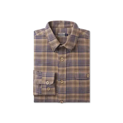 Myrtle Plaid Flannel - Burnt Taupe &amp; Slate