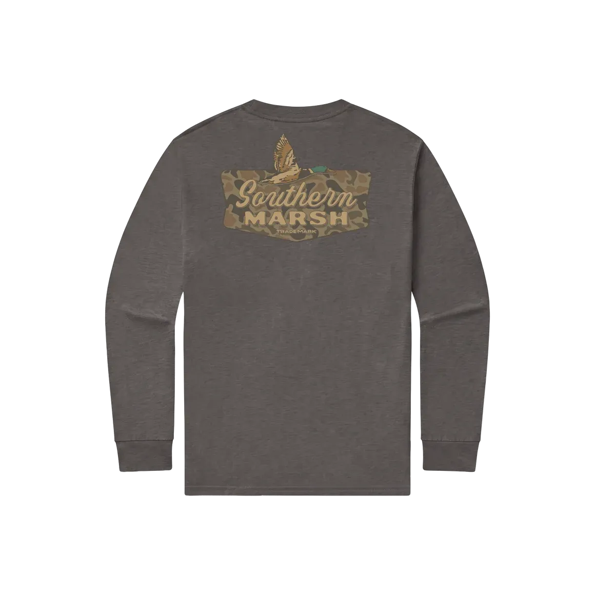 Long Sleeve Branding Tee - Inflight Badge - Iron Gray