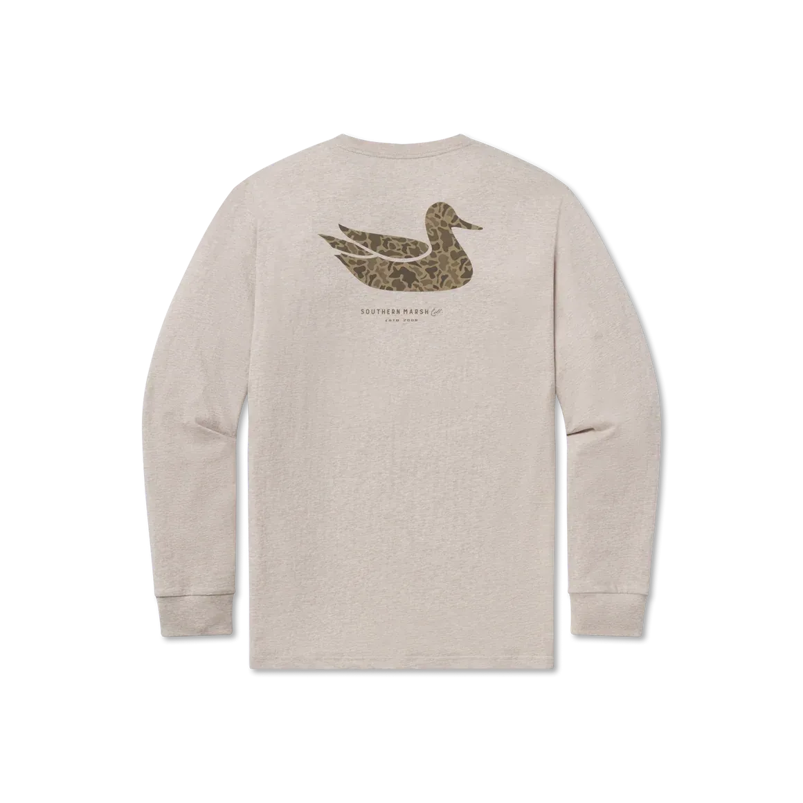 Duck Original Long Sleeve Tee - Camo - Washed Oatmeal