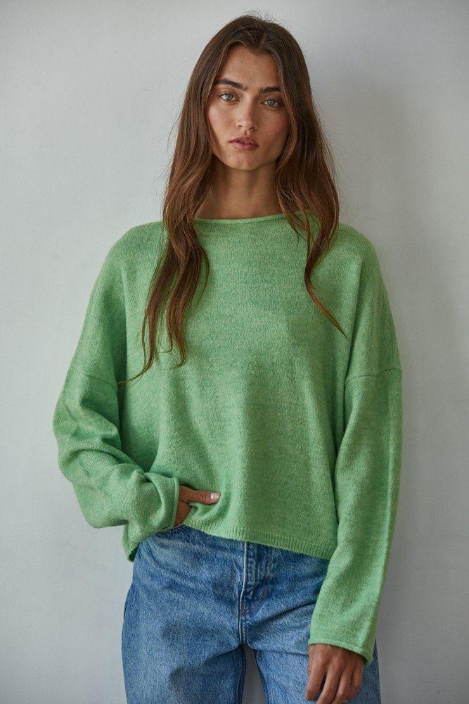 Easy Days Ahead Sweater - Green