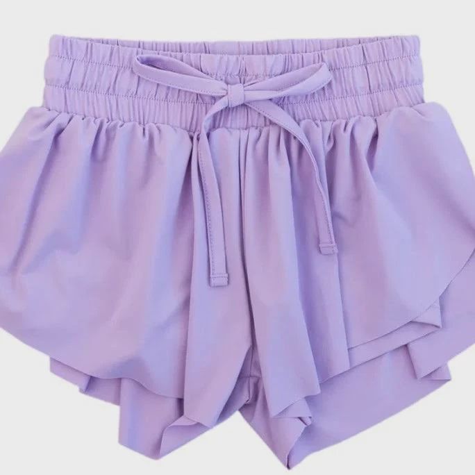 Youth Flowy Shorts - Purple