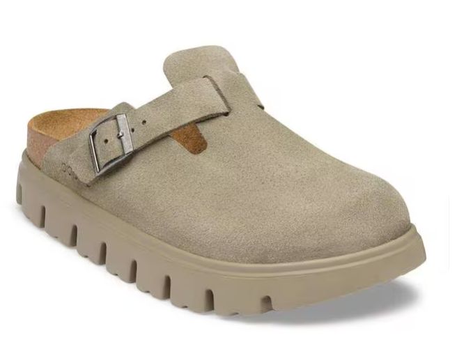 Boston Chunky Suede Leather Mule - Taupe