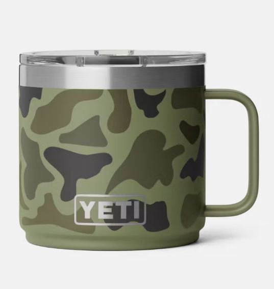 Rambler 14oz Ceramic Lined Mug W/ MS Lid - Olive Camo