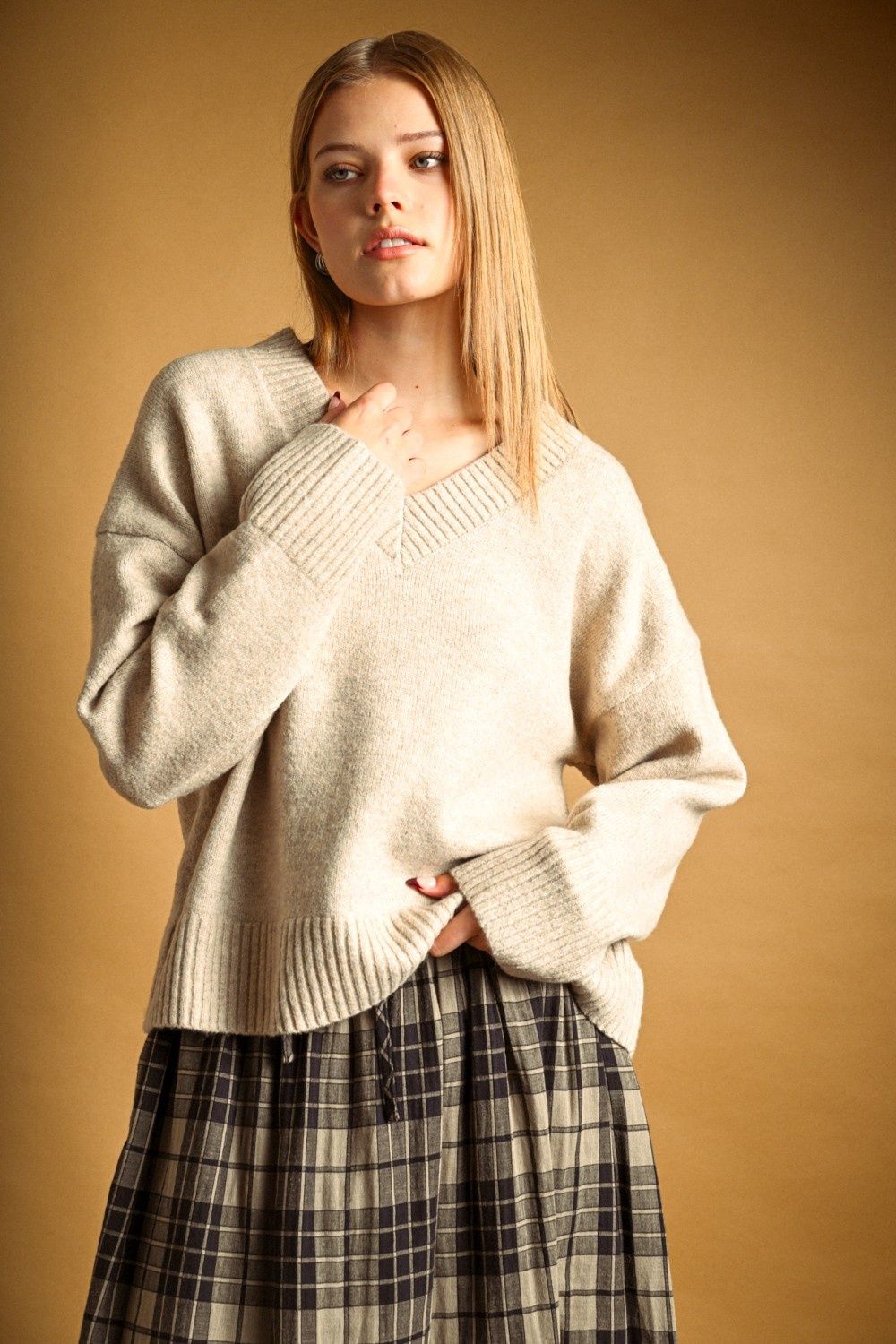 Let Go Long Sleeve Top - Oatmeal
