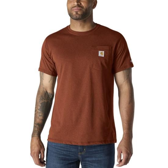 Force Relaxed Fit Short-Sleeve Pocket T-Shirt - Homestead Red Heather