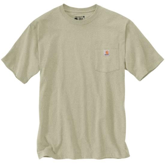 Loose Fit Heavyweight Short-Sleeve Pocket Tee Shirt - Faded Fatigue