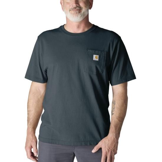 Loose Fit Heavyweight Short-Sleeve Pocket T-Shirt - Dark Harbor Teal