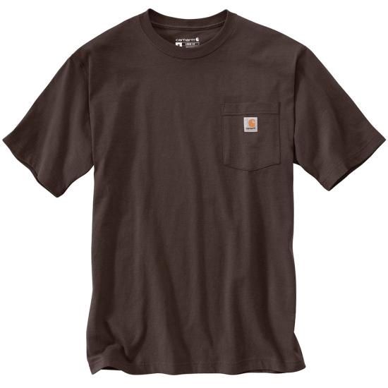 Loose Fit Heavyweight Short-Sleeve Pocket Tee Shirt - Dark Clove Heather
