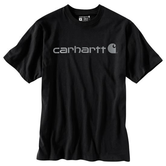 Loose Fit Heavyweight Short-Sleeve Logo Graphic T-Shirt - Black/Gray