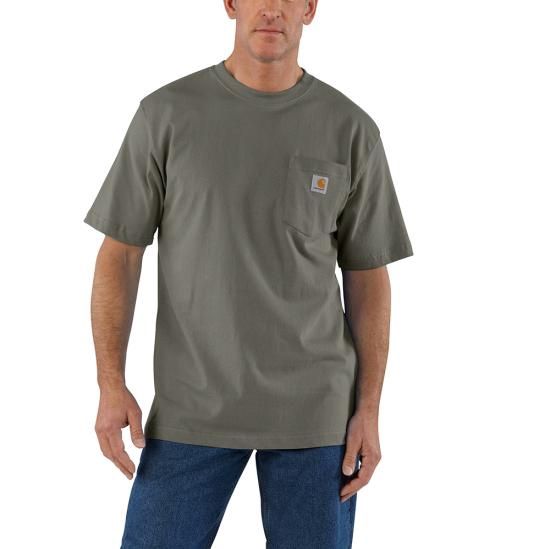 Loose Fit Iconic K87 Short Sleeve Pocket T-Shirt - Dusty Olive
