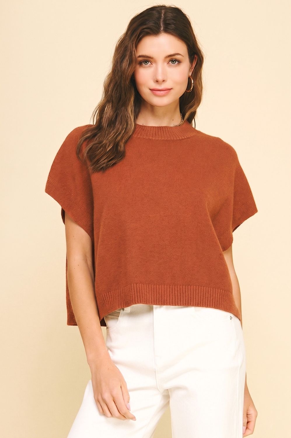Carol Drop Shoulder Sweater - Sienna