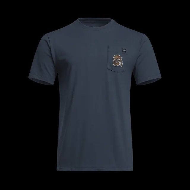 Chocolate Lab &amp; Mallard Species Pocket Tee - Midnight Blue