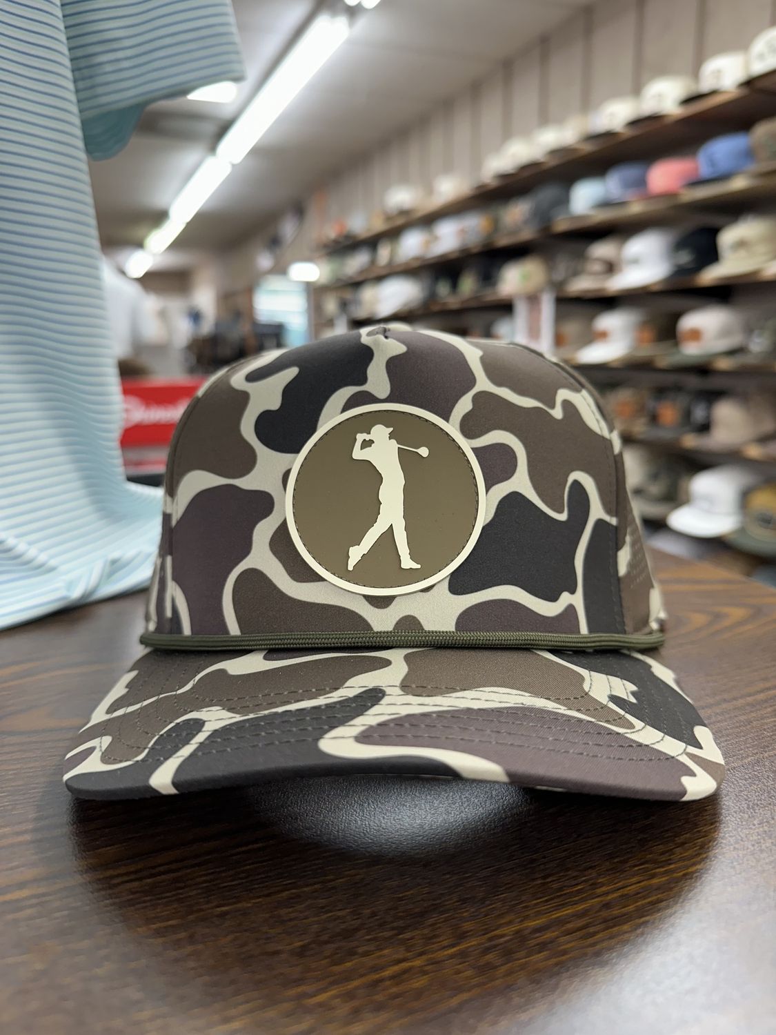 Golf Rubber Patch Rope Hat - Duck Camo
