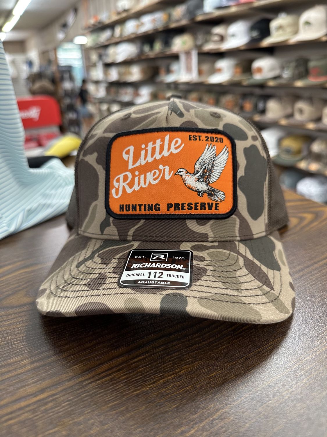 LR Dove Patch Trucker Hat - Bark Duck Camo