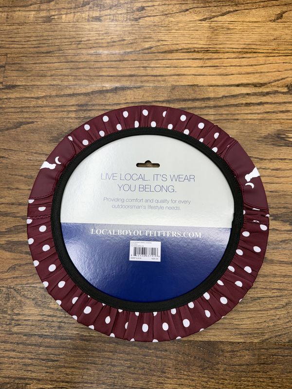 Steering Wheel Cover - Berry Polka Dot