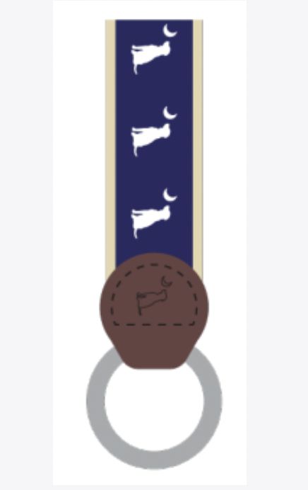 Keychain - Blue Dog &amp; Moon