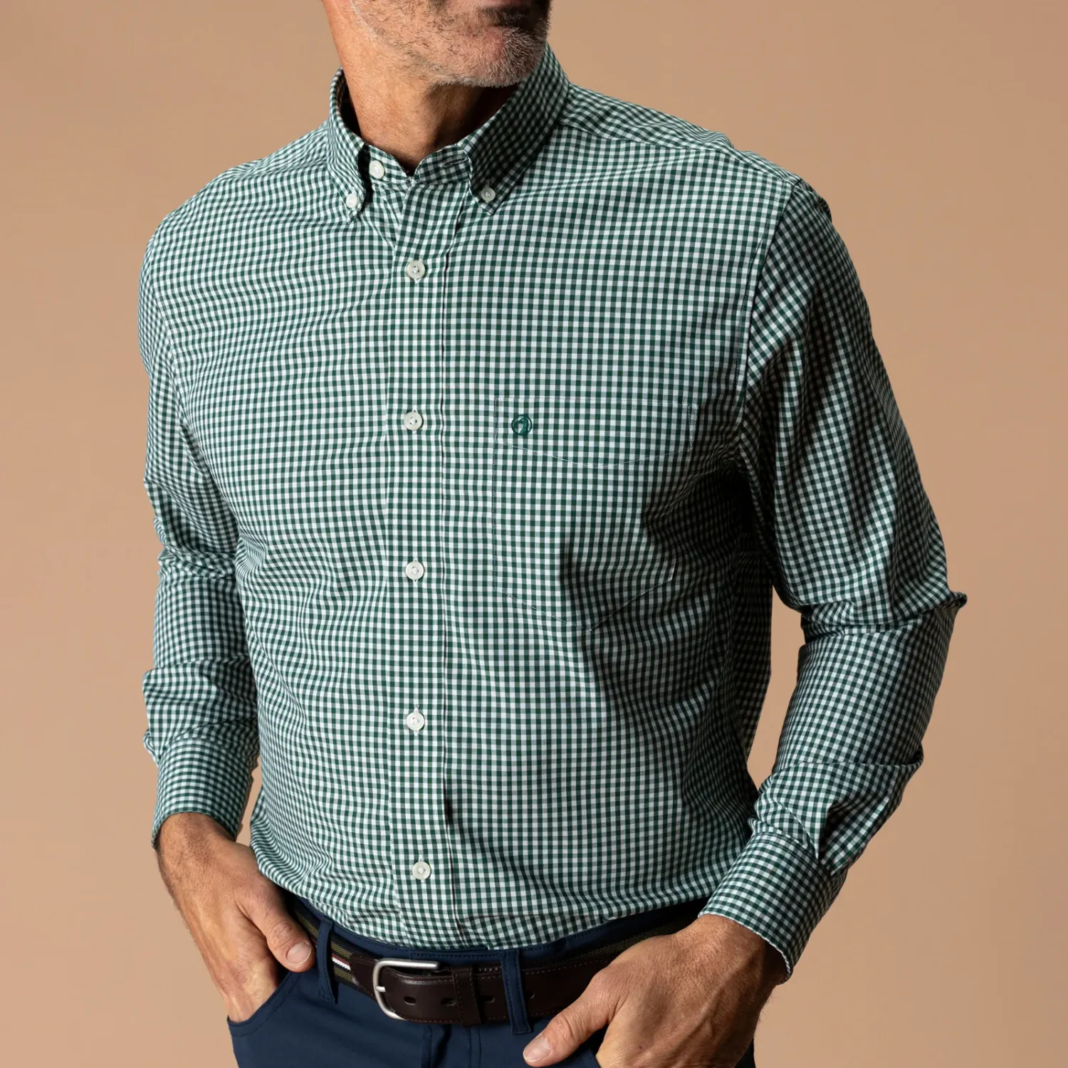 Long Sleeve Performance Poplin Sport Shirt - Pritchard Plaid
