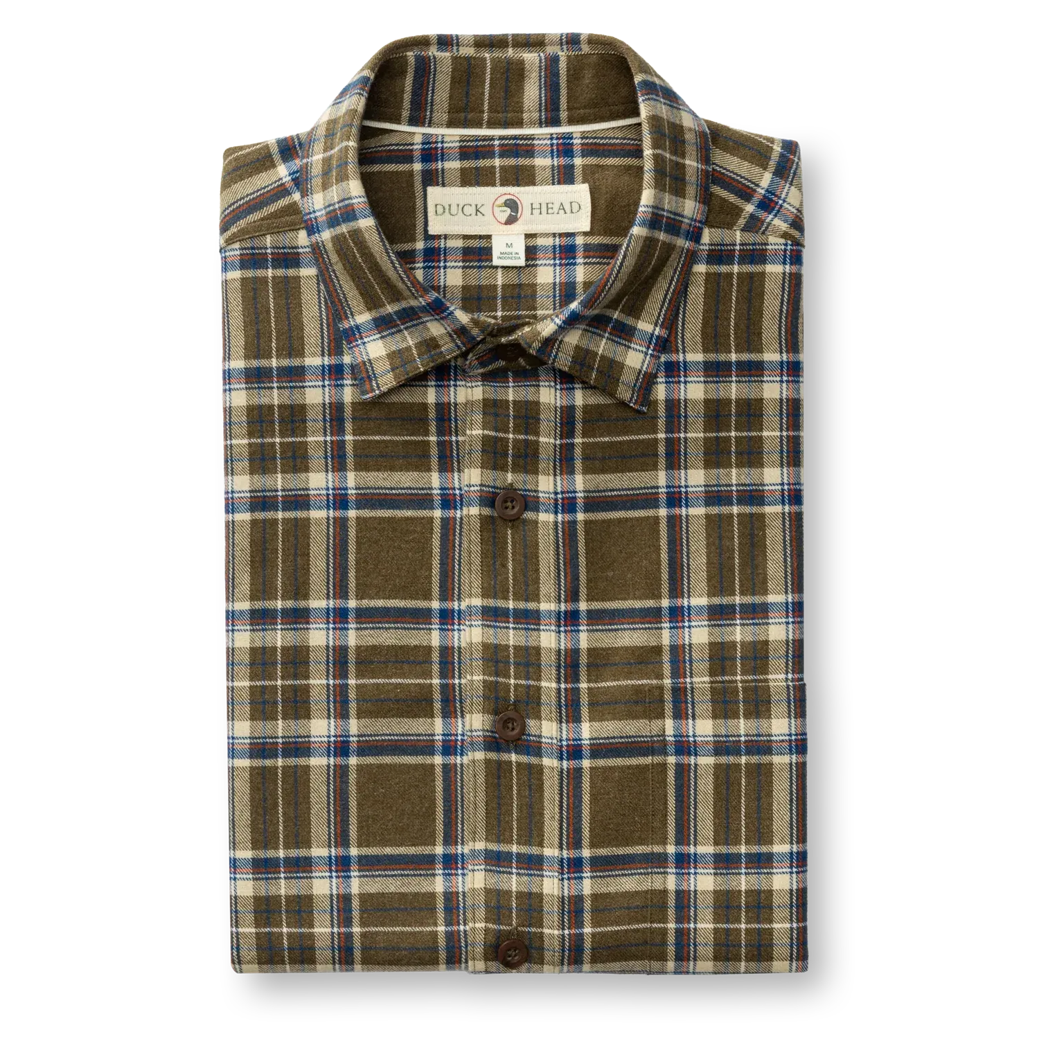 Long Sleeve Cotton Flannel Sport Shirt - Iverson Plaid