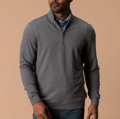 Long Sleeve Dunmore Performance 1/4 Zip Pullover - Fossil Gray
